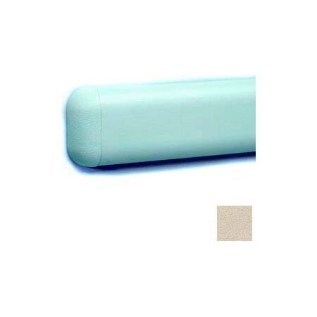 Pawling Wall Guard W/Rounded Top & Bottom Edges, Aluminum Retainer, 2-516"H x 12'L, Bone WG-3-12-238